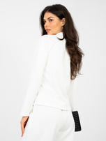 Ecru sweatshirt blazer from the set.