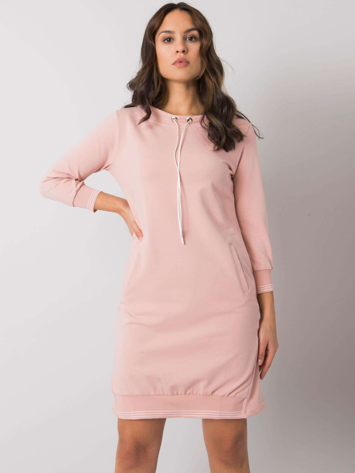 Dirty pink cotton dress Sinead RUE PARIS