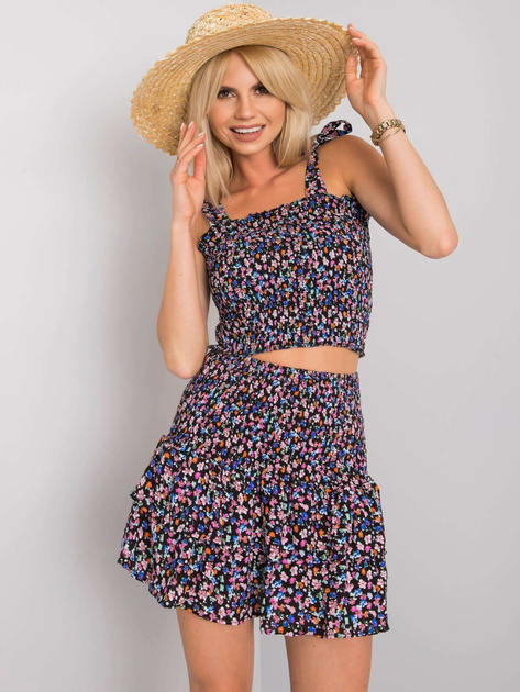 Czarna spódnica z falbaną Artemi RUE PARIS