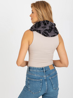 Hurtownia Ciemnoszaro-czarny zimowy komin damski