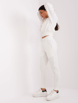 Hurtownia Ecru casualowy komplet z krótką bluzą