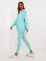 Hurt Jasnoniebieski damski komplet dresowy z bawełną 
