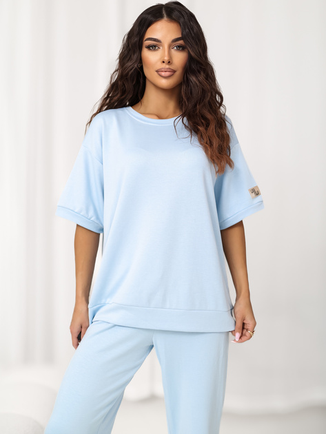 Jasnoniebieski komplet z miękkiego materiału RUE PARIS