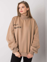 Ciemnobeżowa ocieplana bluza oversize Kelly