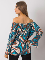 Morska bluzka hiszpanka we wzory Enola OCH BELLA