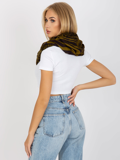 Khaki damska chusta komin we wzory