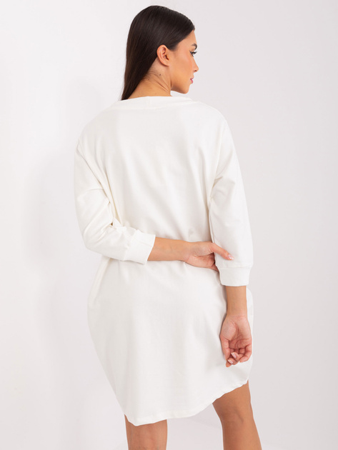 Hurt Ecru damska sukienka dresowa z kieszeniami