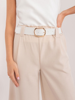 Hurt Jasnobeżowe szerokie spodnie z kieszeniami 