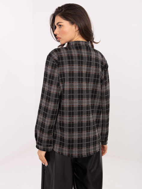 Czarna flanelowa koszula w kratę