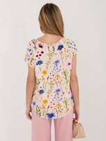 Jasnoróżowa luźna bluzka na lato SUBLEVEL 