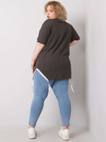 Ciemna khaki bluzka plus size Clare