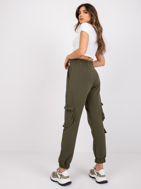 Khaki spodnie dresowe bojówki Gina