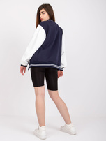 Granatowa dresowa bluza bomberka Minorka