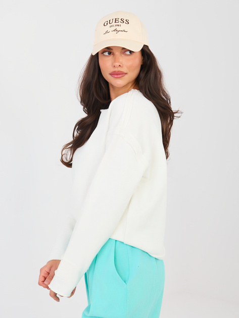 Ecru krótka bluza z haftem NATURAL SIDE