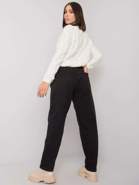 Czarne proste jeansy plus size Johana