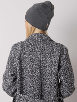 Ciemnoszara czapka typu beanie RUE PARIS