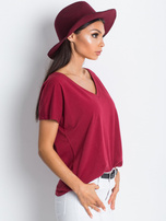 Bordowy t-shirt Emory