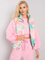 Zielono-pomarańczowa pikowana kamizelka damska Roonie