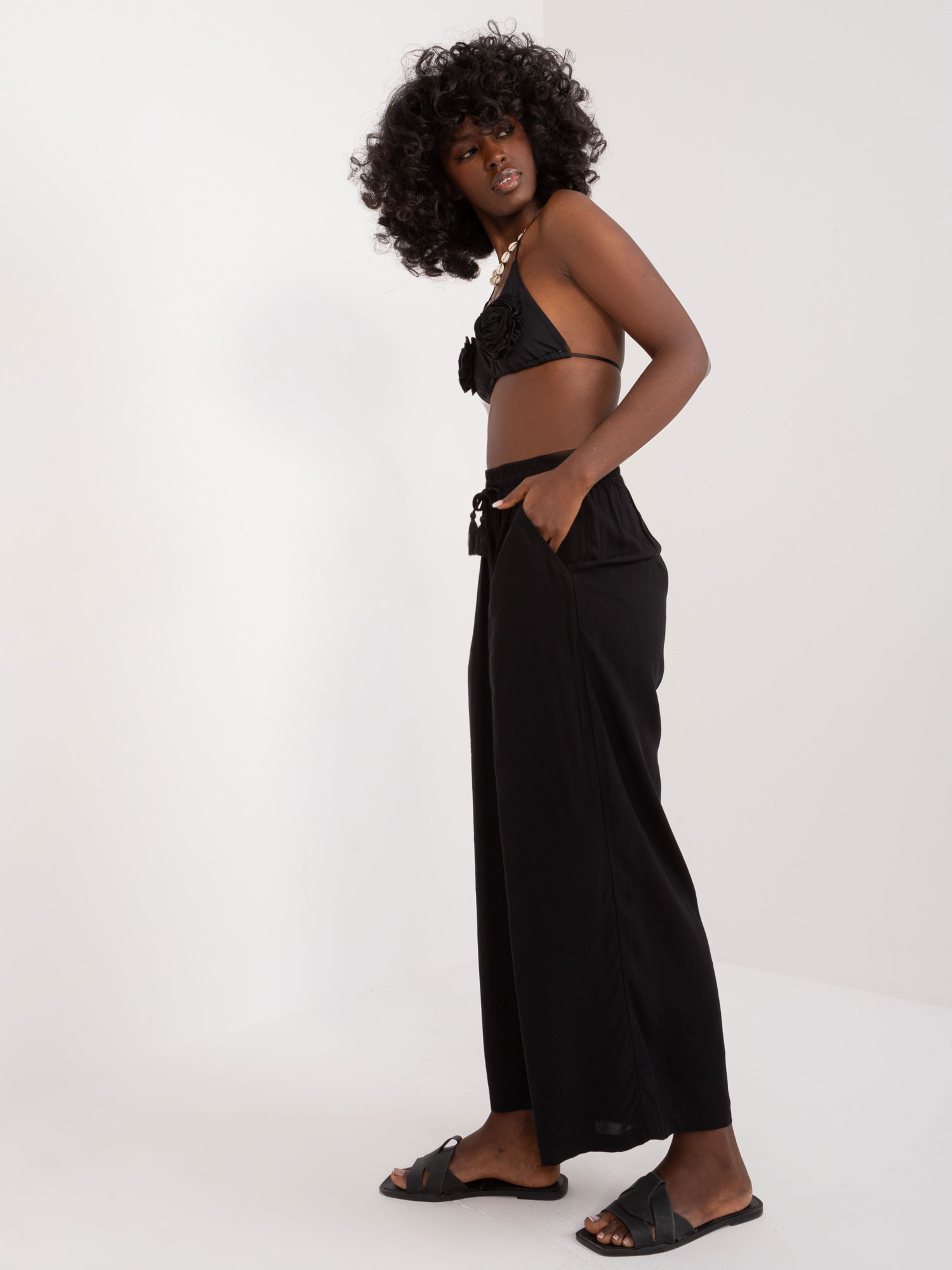 Hurt Black summer pants with pockets SUBLEVEL.