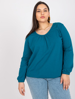 Morska bluzka plus size z długim rękawem Hailey