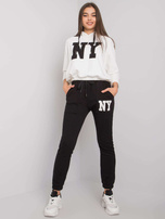 White and black casual set Lillynn