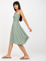 Hurtownia online Khaki midi sukienka na ramiączkach FRESH MADE 