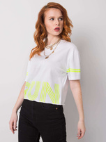 Biały t-shirt z bawełny Marlene