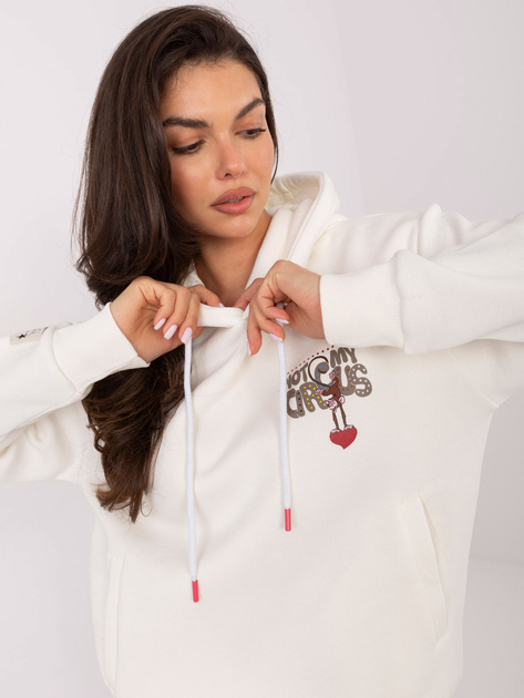 Biała dresowa bluza z kieszeniami SUBLEVEL