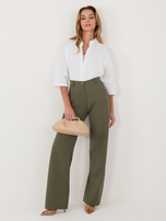 Biała damska koszula z dekoltem V