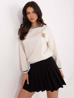 Hurt Ecru bluza bez kaptura z domieszką wiskozy