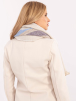 Hurtownia Beżowy zimowy szal damski z wiskozy