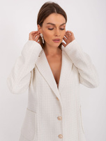 Hurt Kremowa marynarka w strukturalny splot