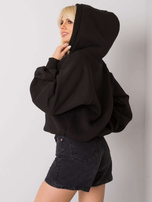 Czarna ocieplana bluza z kapturem Debby