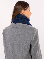 Granatowy długi szal damski