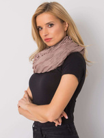 Brązowa chusta z frędzlami