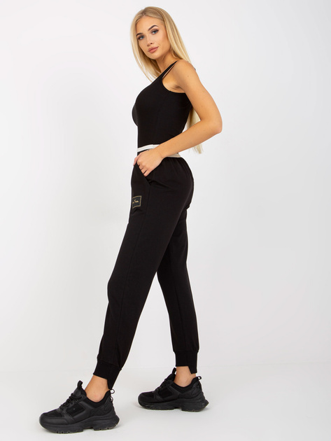 Czarne spodnie dresowe z kieszeniami OCH BELLA