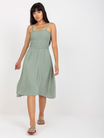 Hurtownia online Khaki midi sukienka na ramiączkach FRESH MADE 