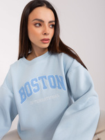 Hurt Jasnoniebieska bluza bez kaptura o kroju oversize