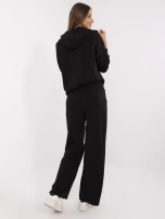 Hurt Czarny damski komplet ze wstawkami z bawełny