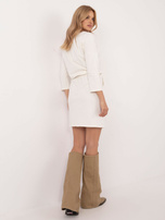 Hurtownia Ecru dresowa sukienka z rękawem 3/4