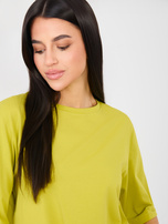 Lime women's t-shirt with a loose fit RUE PARIS.