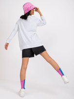 Jasnoszara bluza bez kaptura Nadia