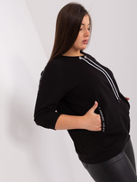 Hurt Czarna bluza damska plus size bez kaptura