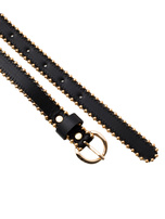 Hurtownia Czarny pasek damski z ekoskóry OCH BELLA