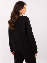 Hurt Czarna damska bluza z naszywką w kształcie serca