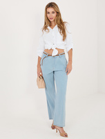 Biała muślinowa koszula z kołnierzykiem