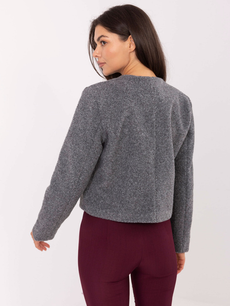 Ciemnoszary elegancki żakiet z podszewką RUE PARIS