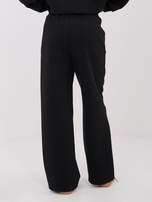 Czarne dresowe spodnie z szeroką nogawką