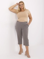 Ciemnoszare rybaczki plus size