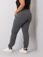 Ciemnoszare melanżowe spodnie dresowe plus size Beatriz